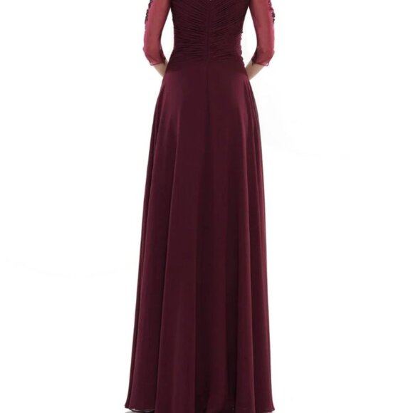 NWT Marsoni by Colors MV1135 Mother of the Bride Dress Wine Size 18 - Picture 2 of 6